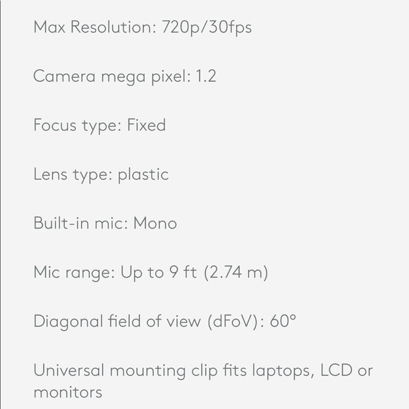 🚨NIB🚨 LOGITECH C505e HD 720p WEBCAM - Picture 14 of 15